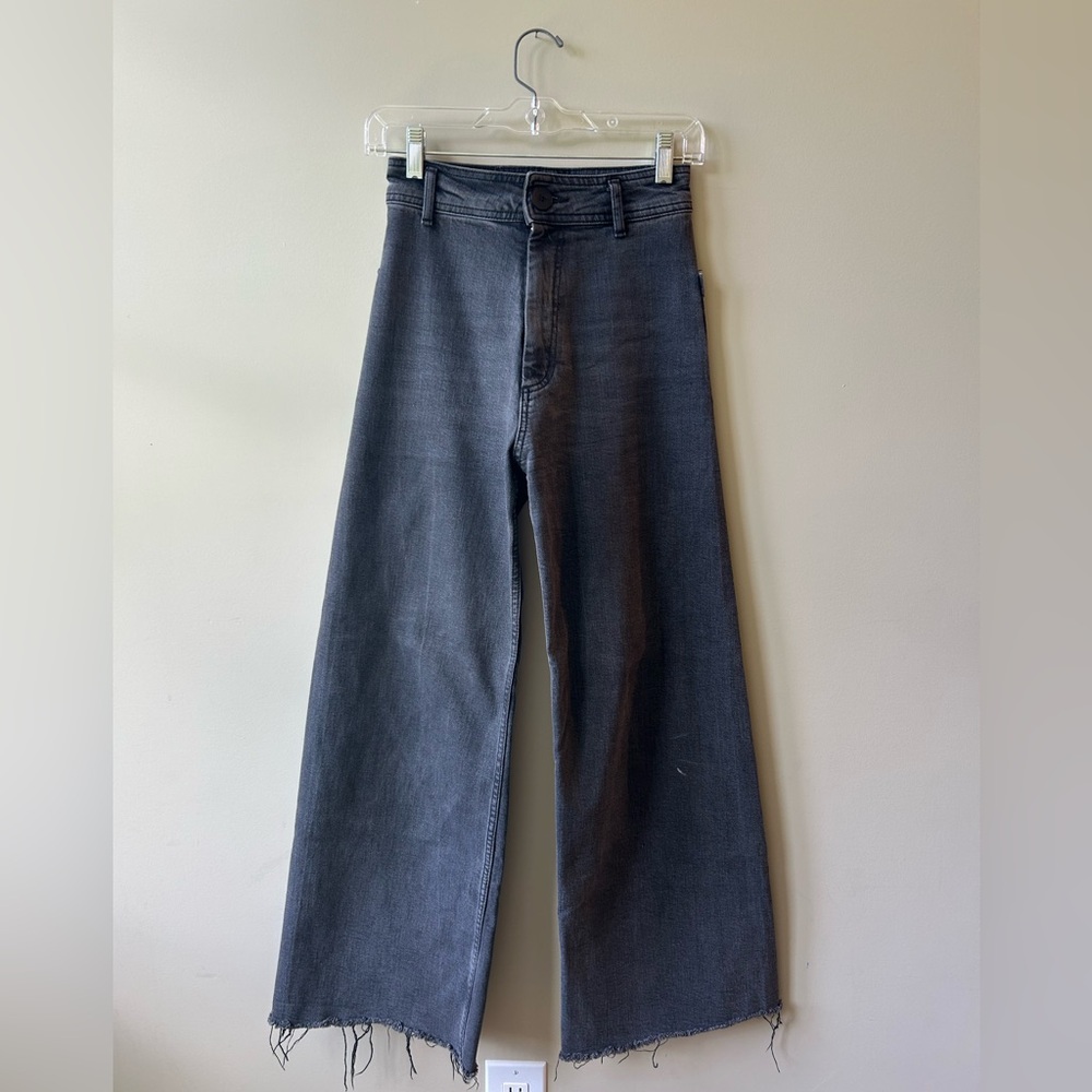 Zara Charcoal Straight-Leg Jeans